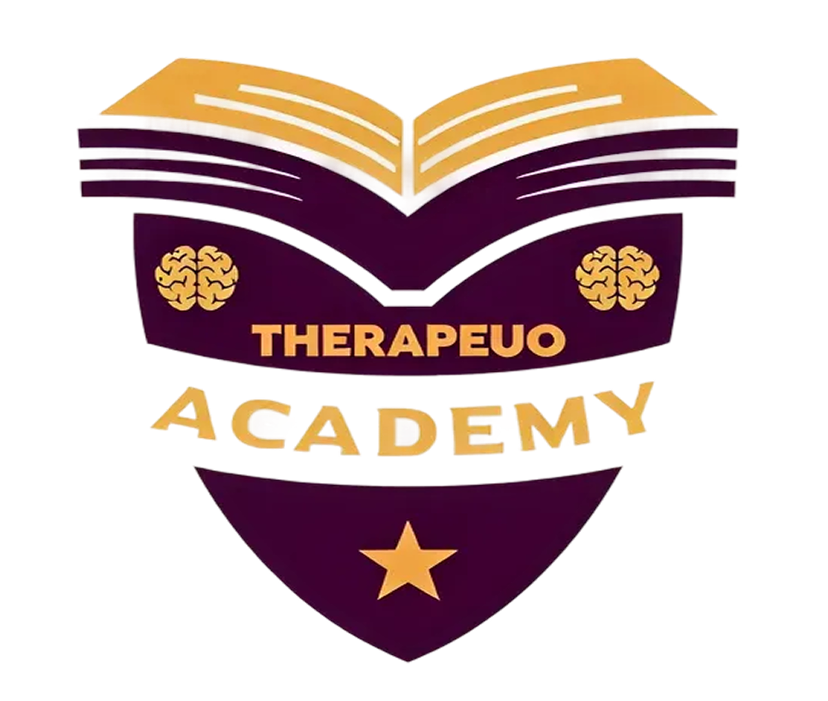 Brain-themed academy crest design