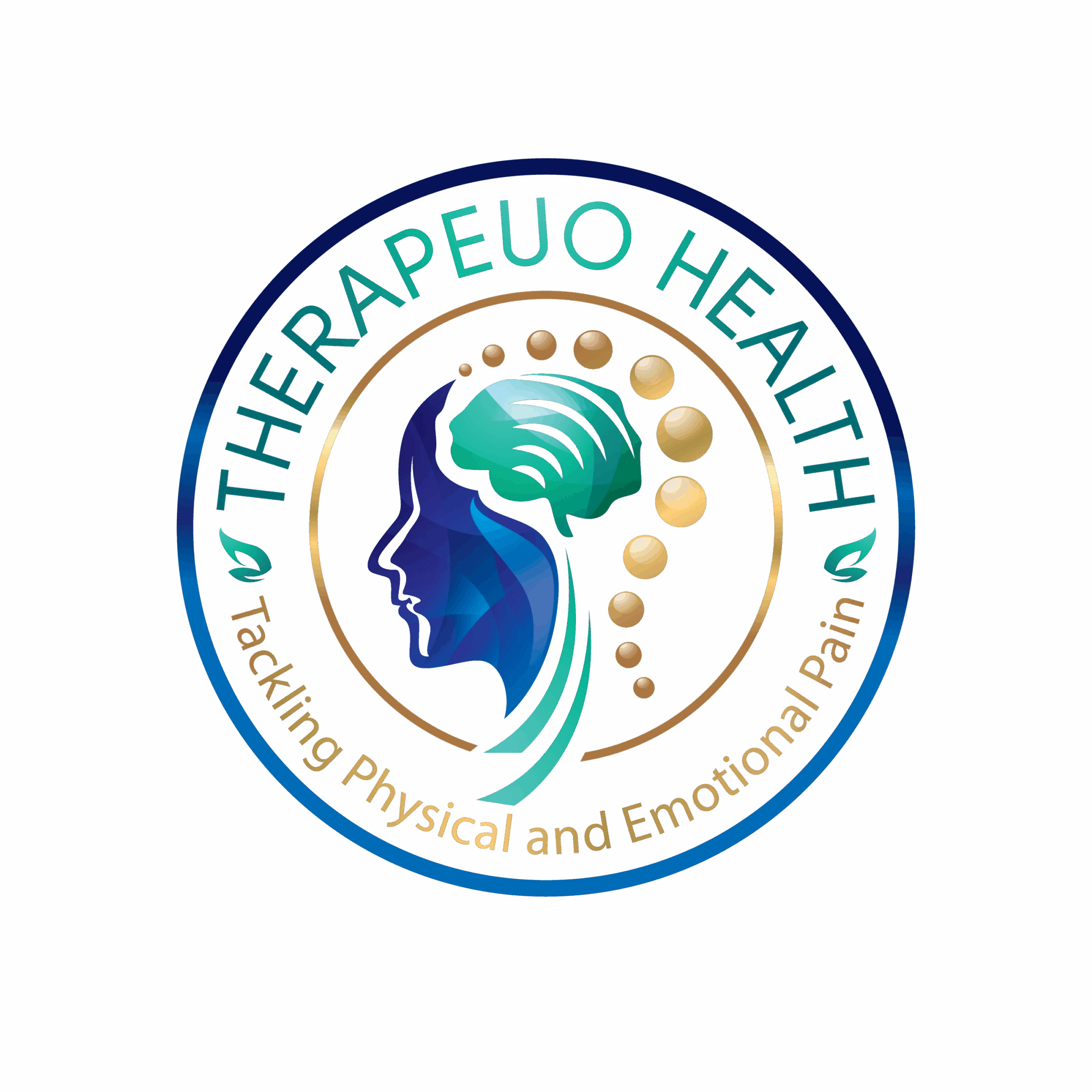 Therapeuo Health logo with abstract profile