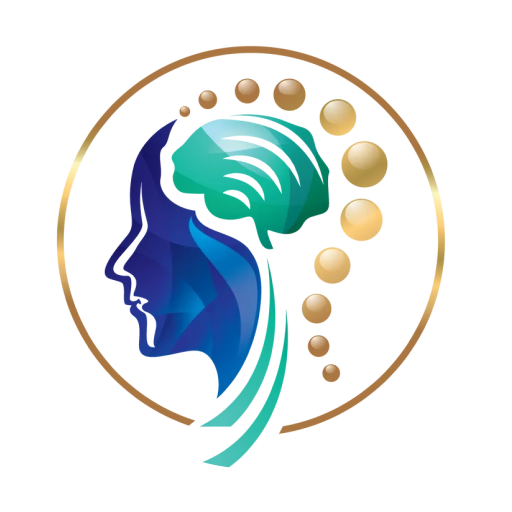 Human profile with brain illustration