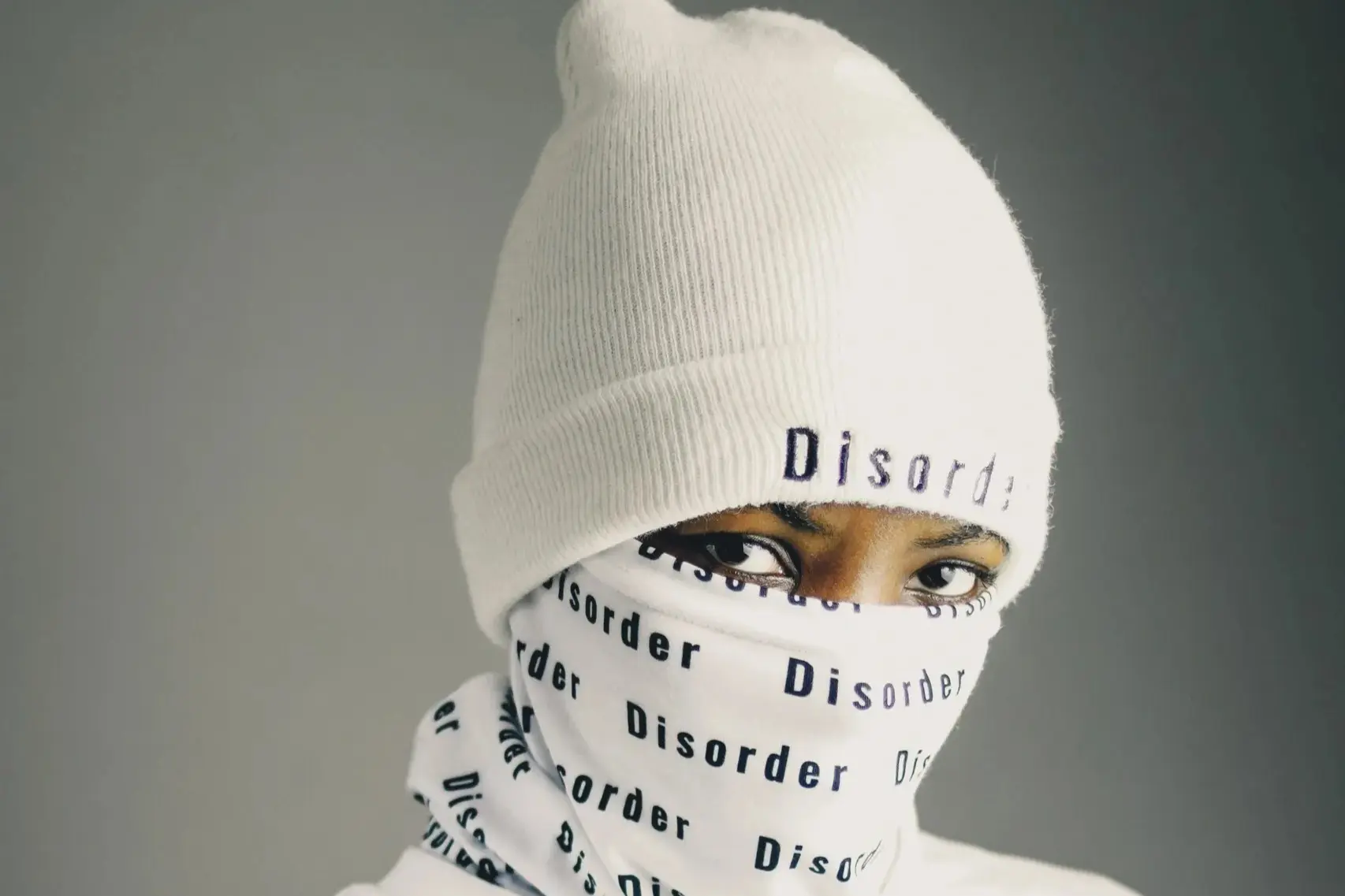 Stylish winter wear with text pattern