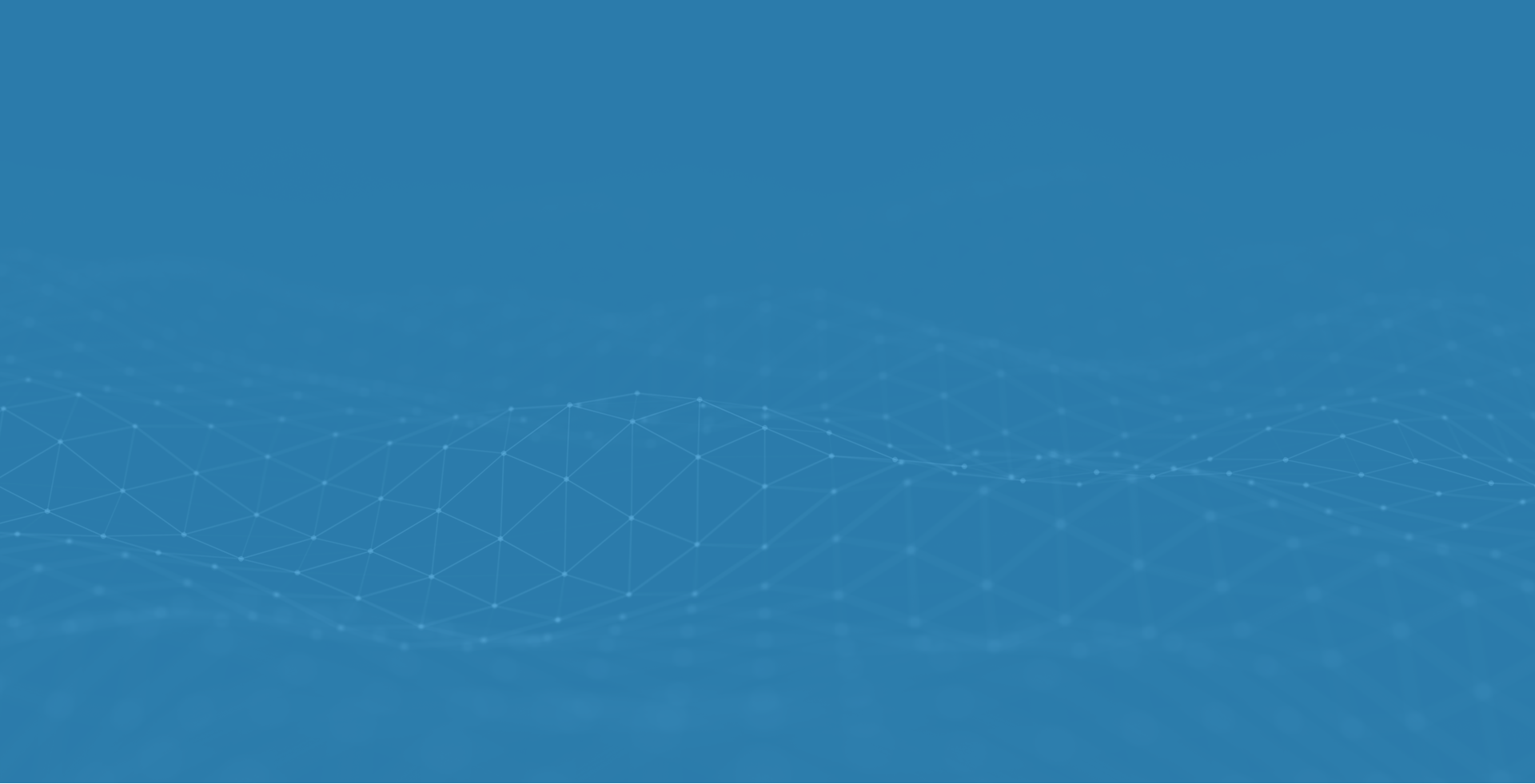 Abstract blue digital wave with connected nodes on a gradient background.