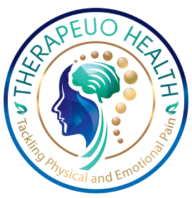 Health logo featuring brain and spine design
